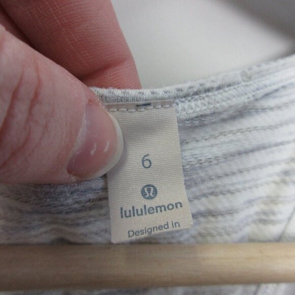 Lululemon Running Tank Top Women 6 Heather Grey Racerback Twist Back Yoga 96 - Picture 4 of 10